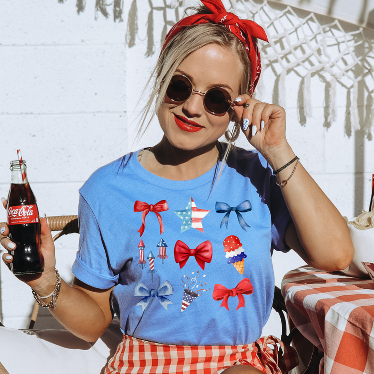 4th of July Coquette Doodles DTF Transfer