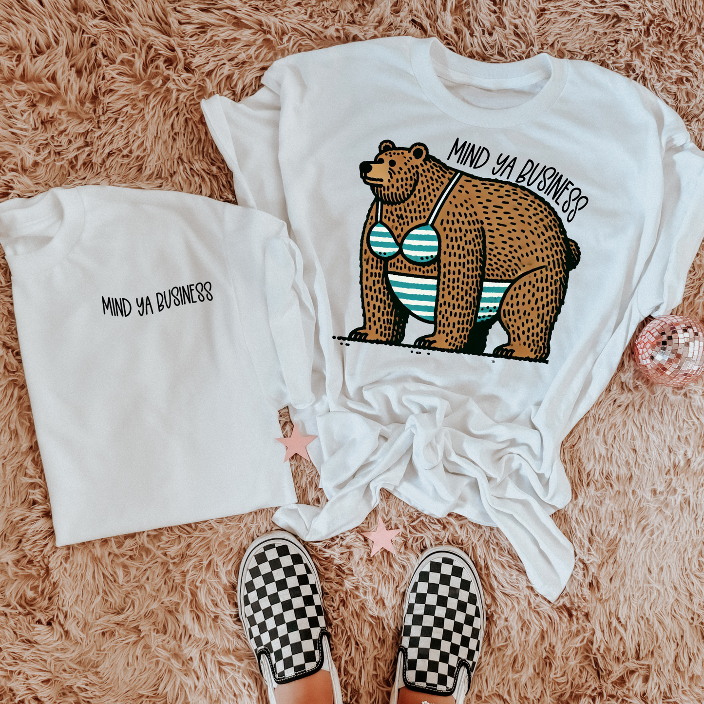 Mind Ya Business Bear DTF Transfer (SET OF BOTH)