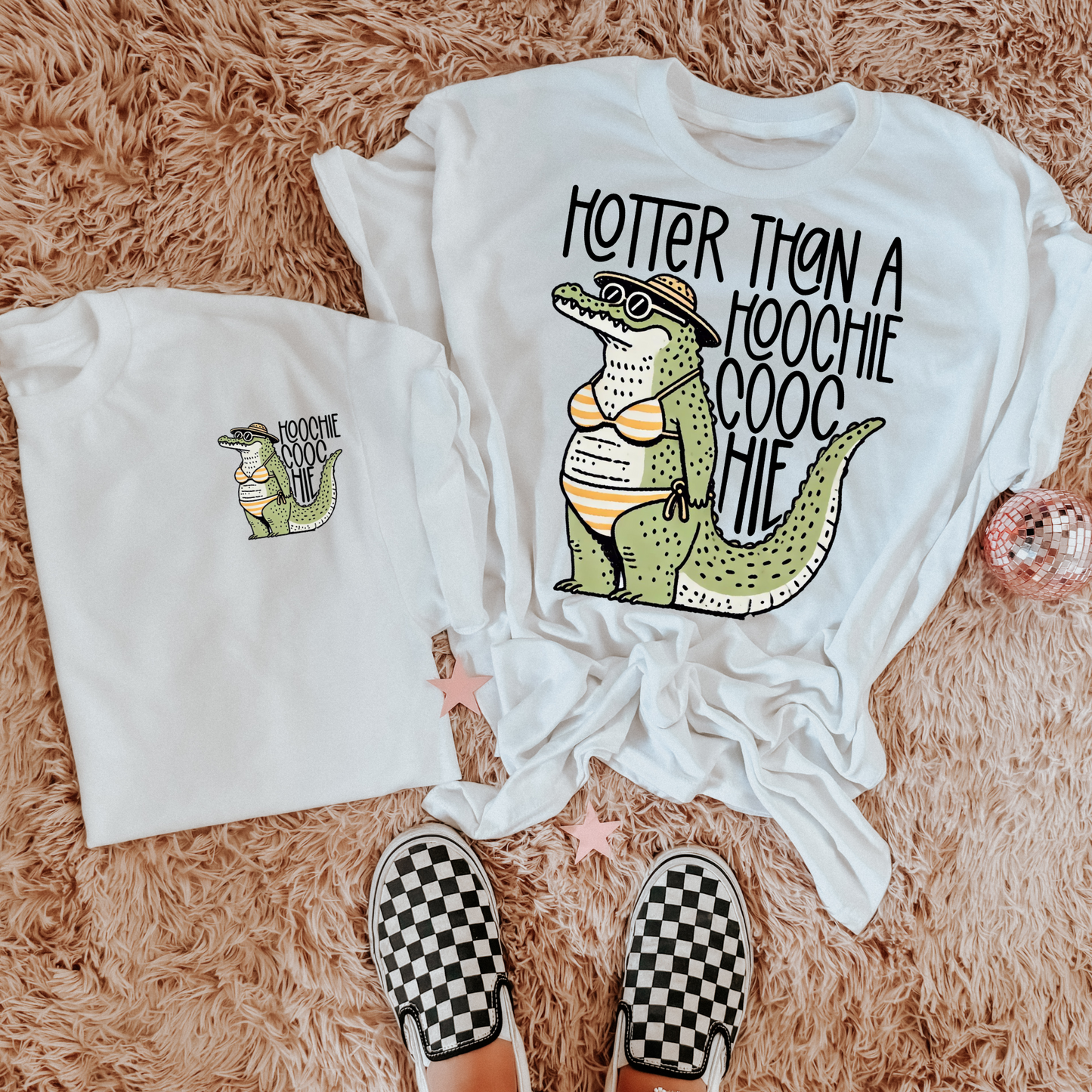 Hotter Than a Hoochie Coochie Alligator DTF Transfer (SET OF BOTH)