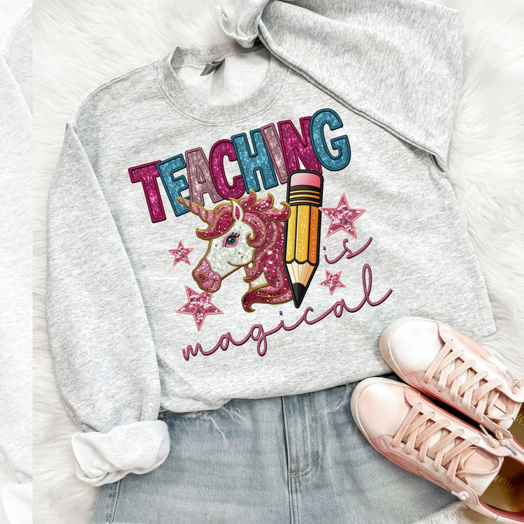 Faux Embroidery Teaching Is Magical Back to School DTF Transfer