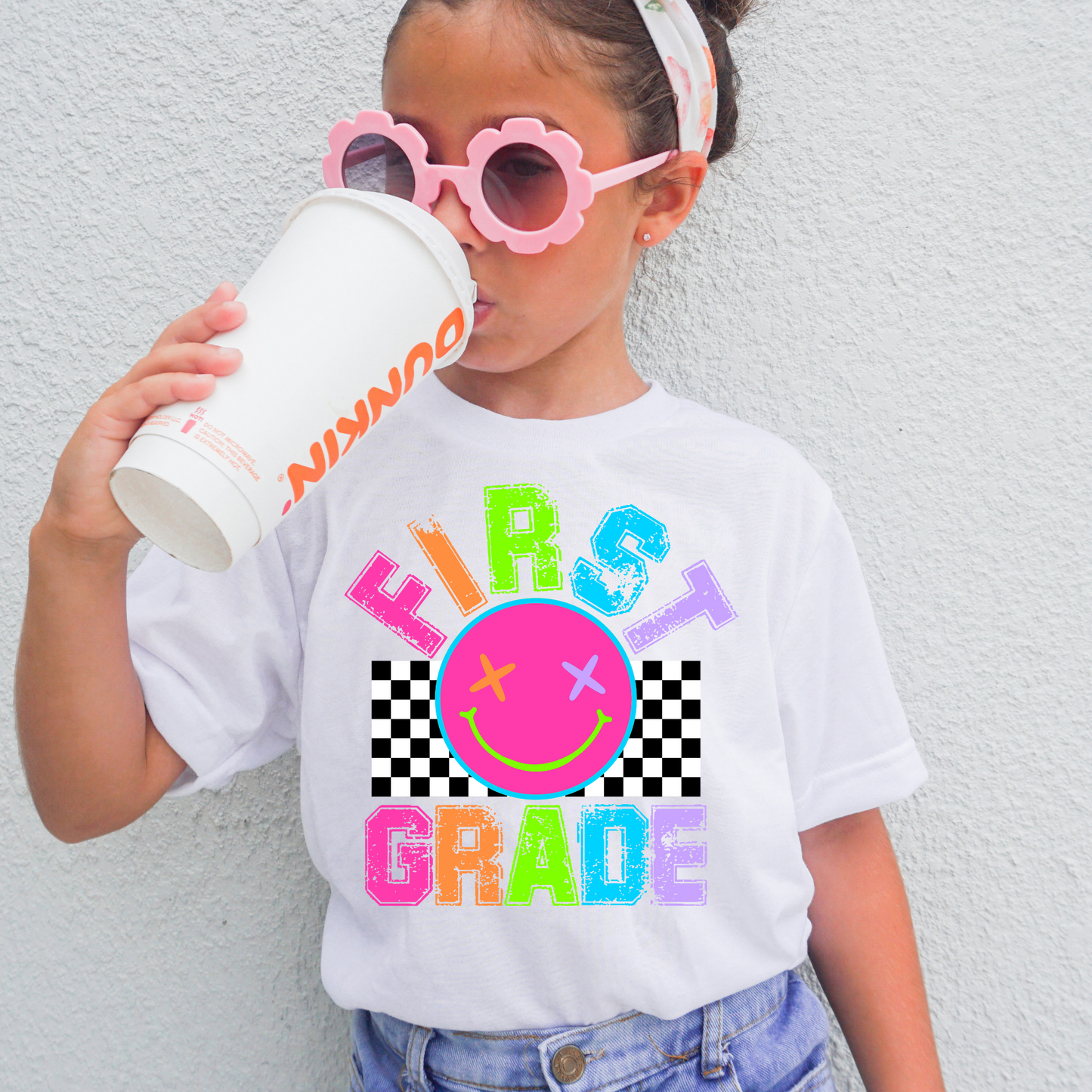 Neon First Grade Back to School DTF Transfer