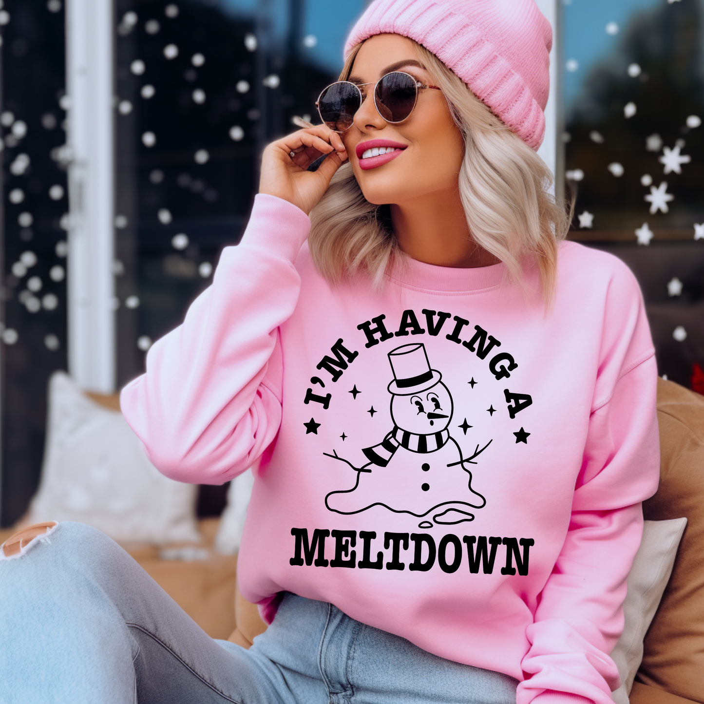 I'm Having a Meltdown Snowman DTF Transfer