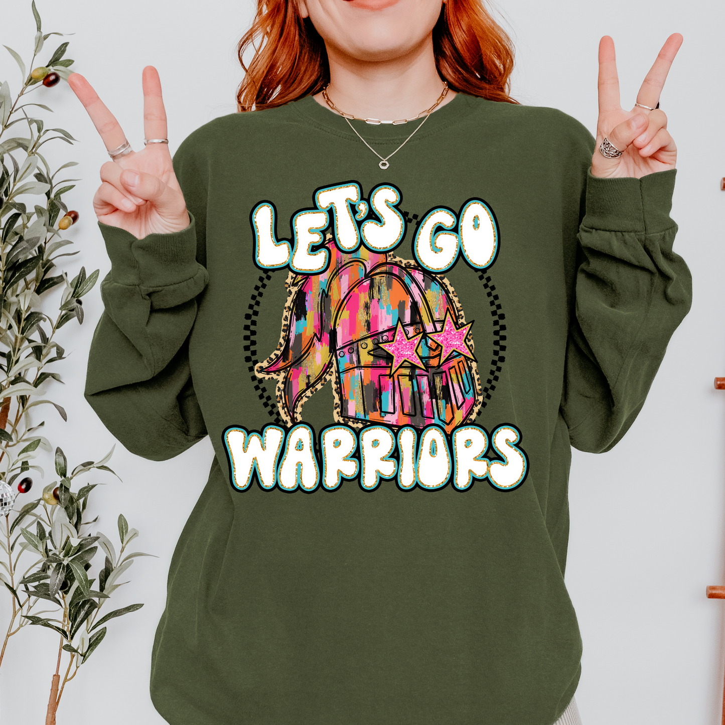 Let's Go Warriors DTF Transfer