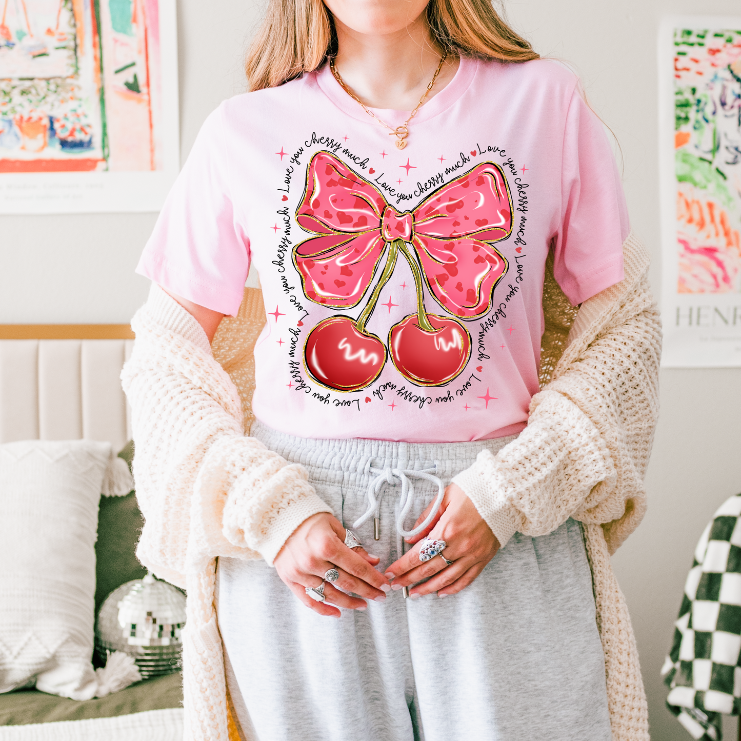 Love You Cherry Much Valentine's DTF Transfer