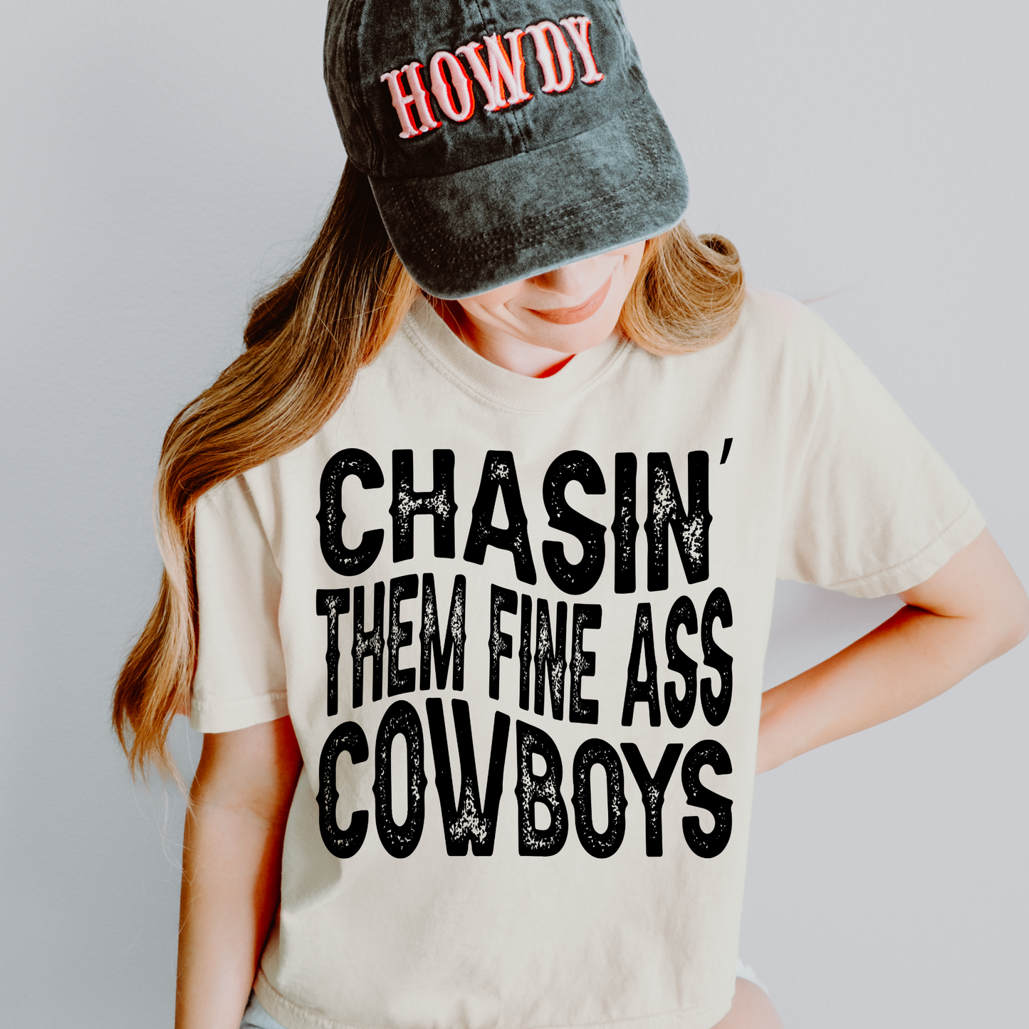 Chasin' Them Fine Ass Cowboys Western DTF Transfer
