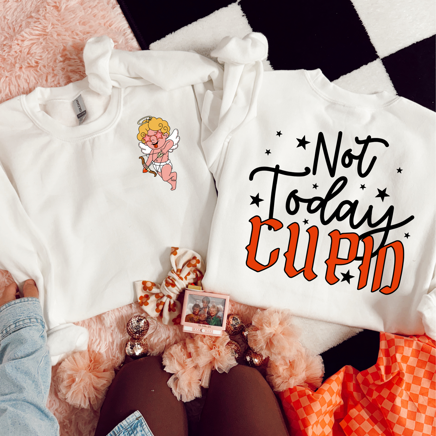 Not Today Cupid DTF Transfer (Includes Pocket + Back)