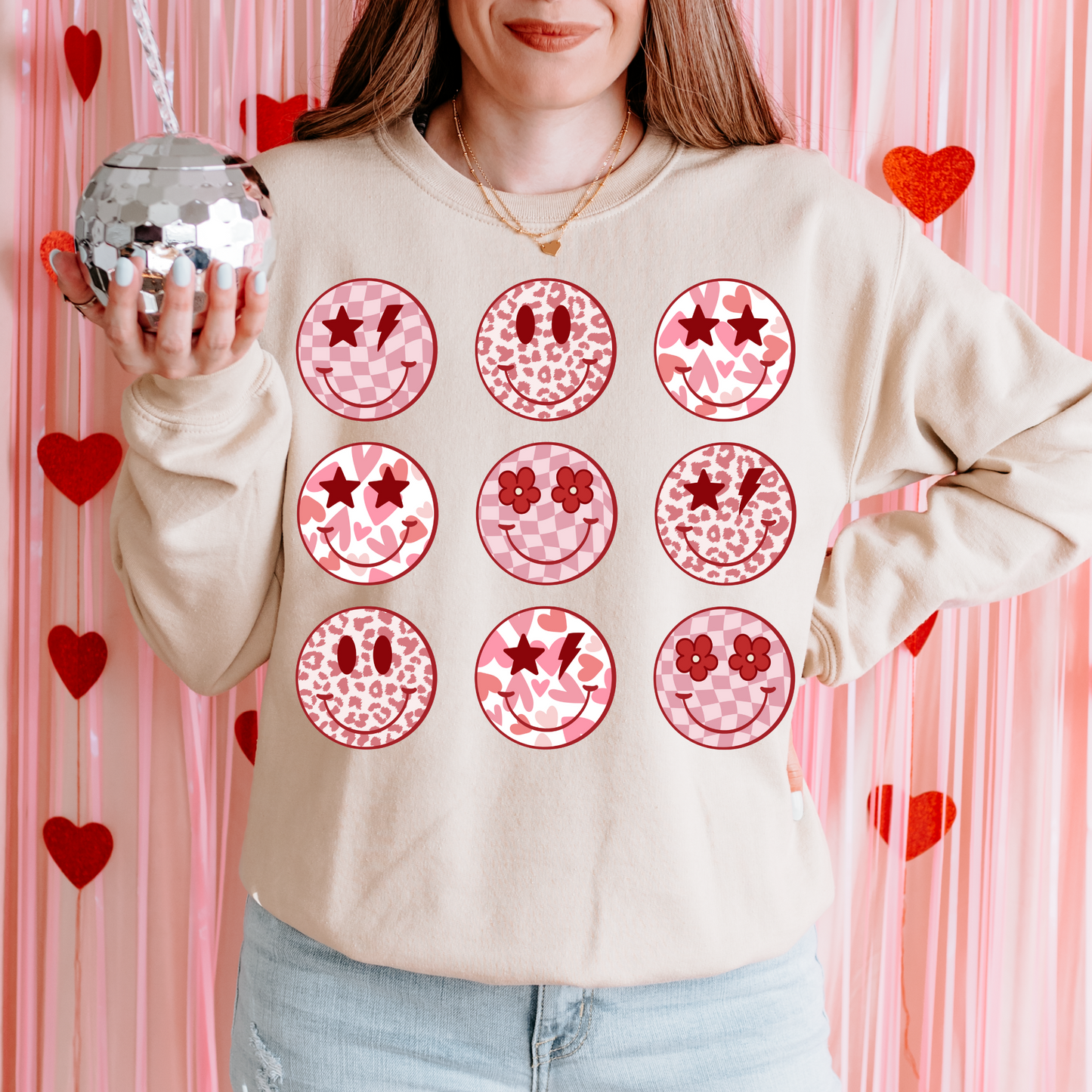 Happy Face Valentine's DTF Transfer