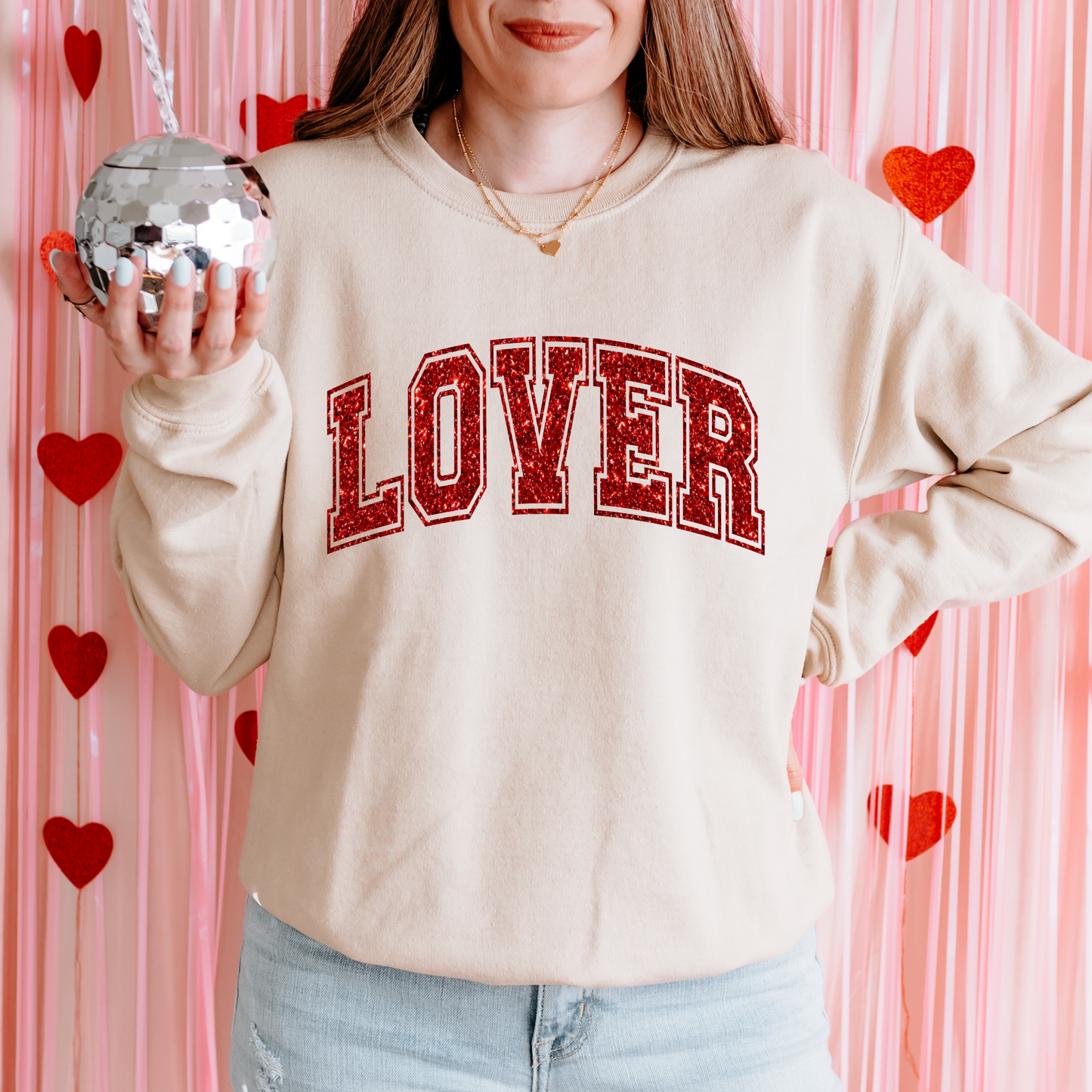 Lover Faux Glitter Valentine's DTF Transfer