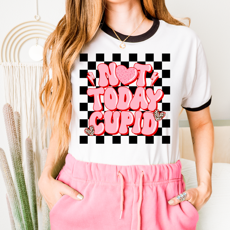 Retro Not Today Cupid Valentine's DTF Transfer