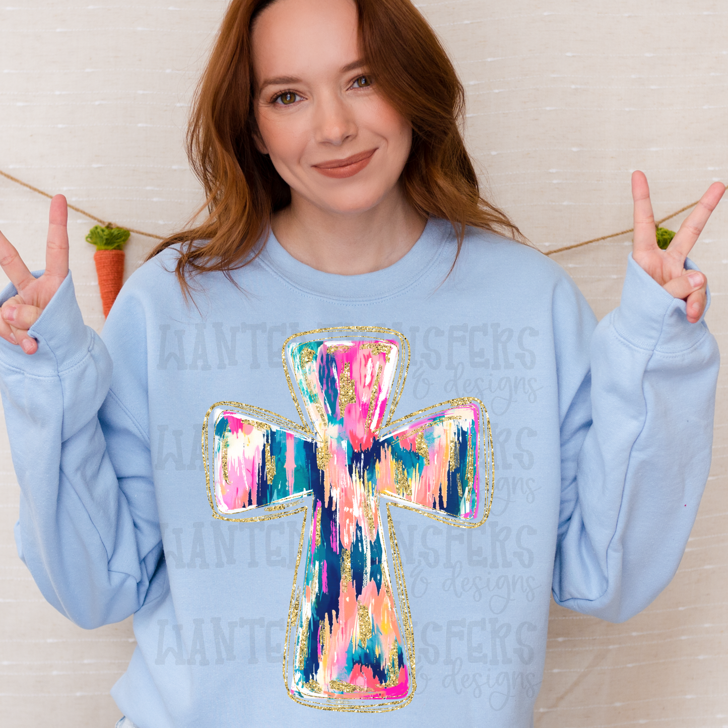 Brushstroke Cross Faith DTF Transfer