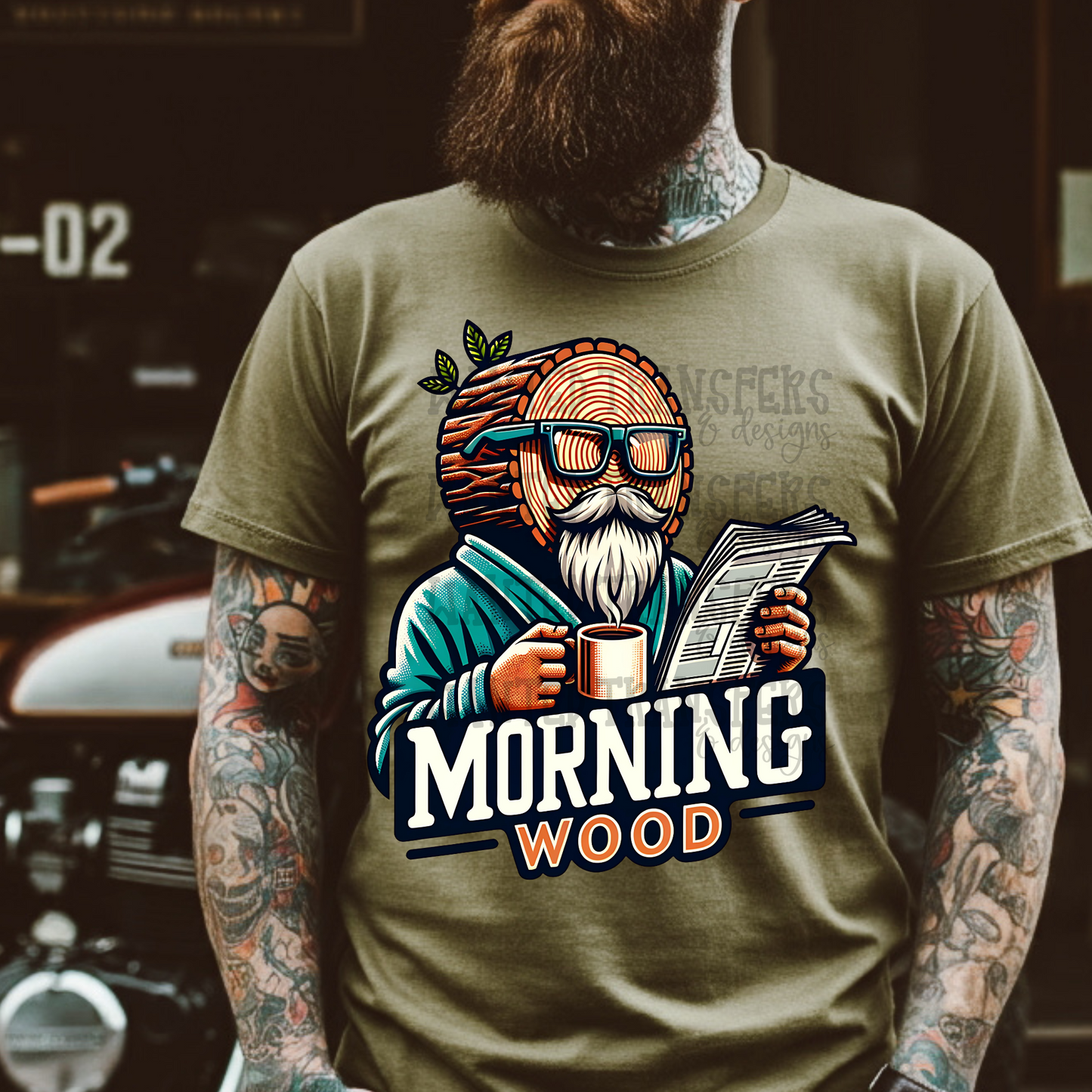 Morning Wood Men's Funny DTF Transfer