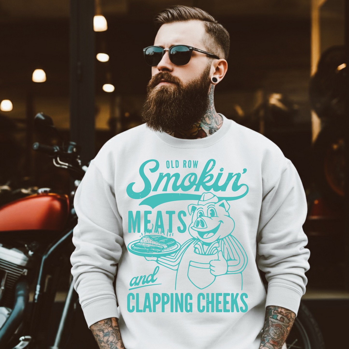 Old Row Smokin' Meats & Clapping Cheeks DTF Transfer
