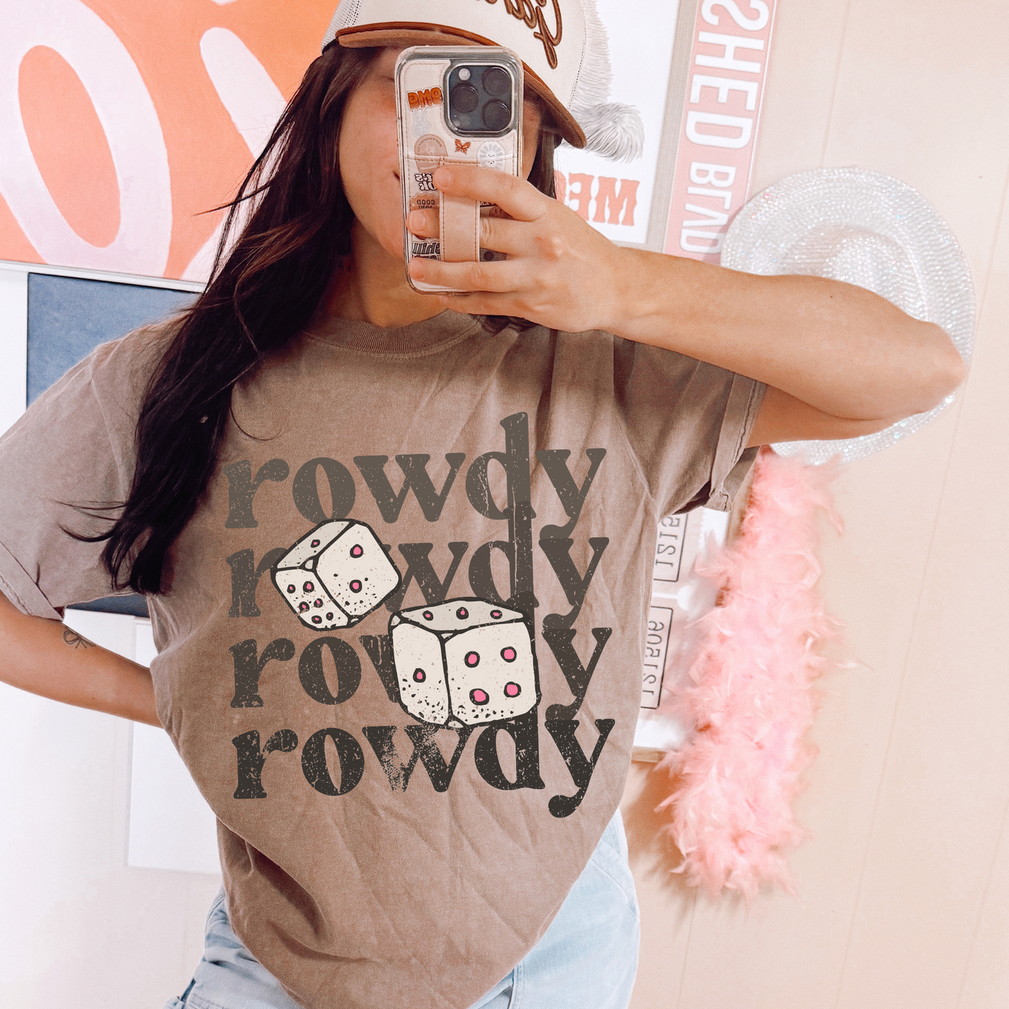 Rowdy Dice Western DTF Transfer