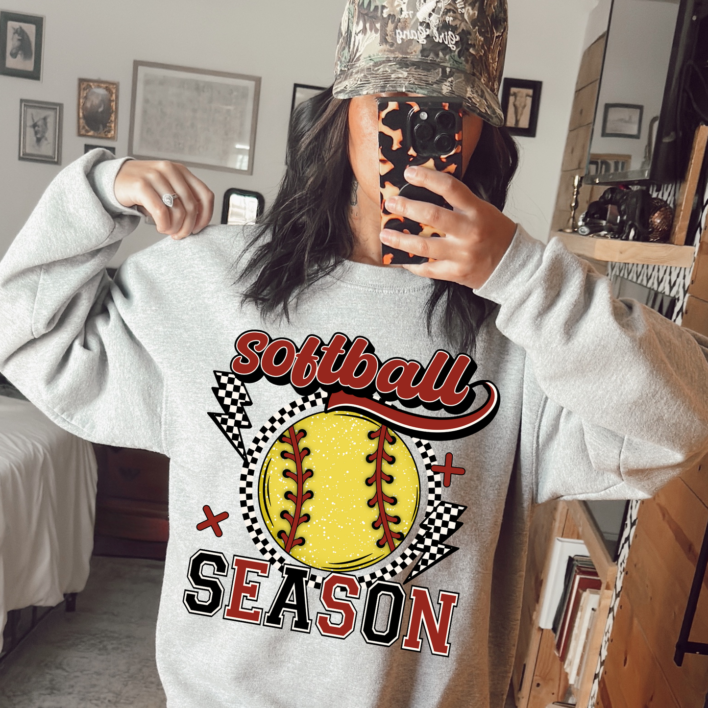 Retro Vintage Softball Season DTF Transfer