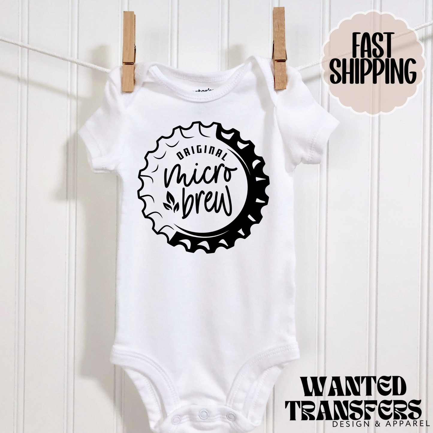 Original Micro Brew Pregnancy Announcement Onesie®, New Baby Bodysuit, Reveal Pregnancy Announcement, Cute, Trendy Bodysuit
