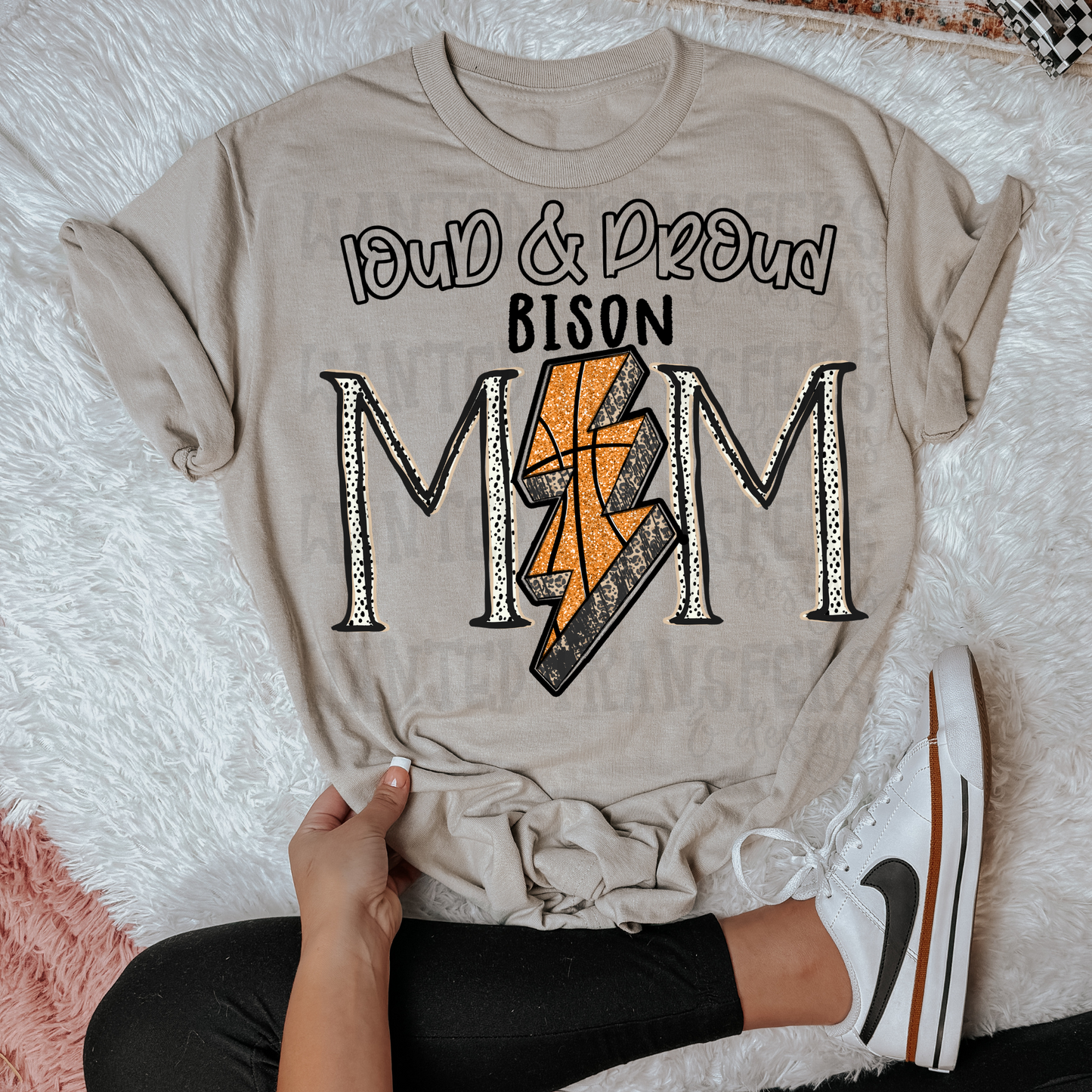 Basketball School Spirit Bison DTF Transfer