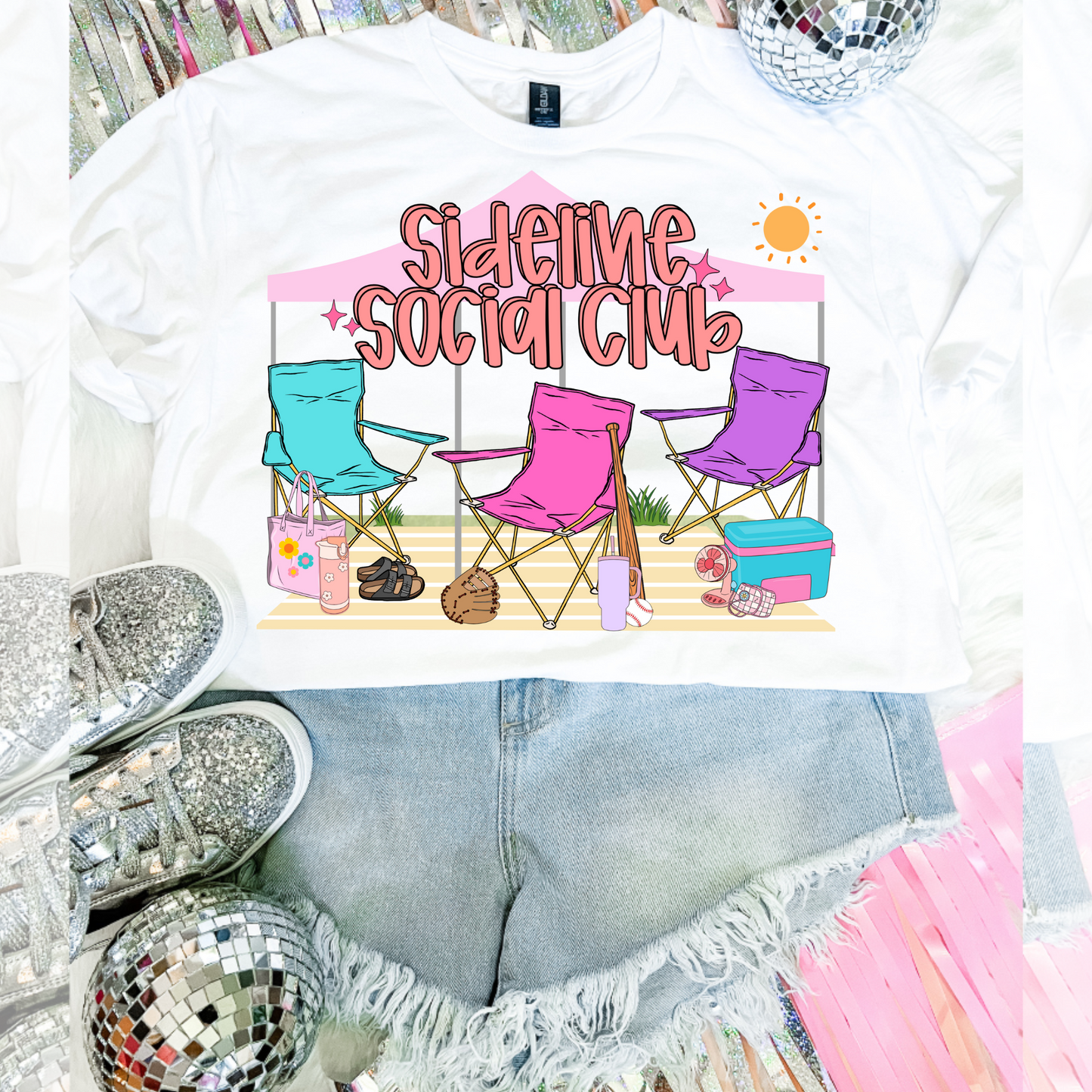 Sideline Social Club Baseball DTF Transfer