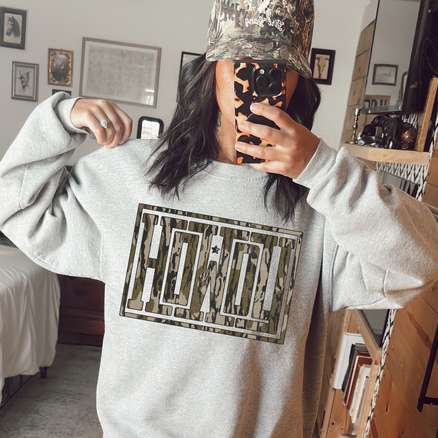 Howdy Framed Camo DTF Transfer