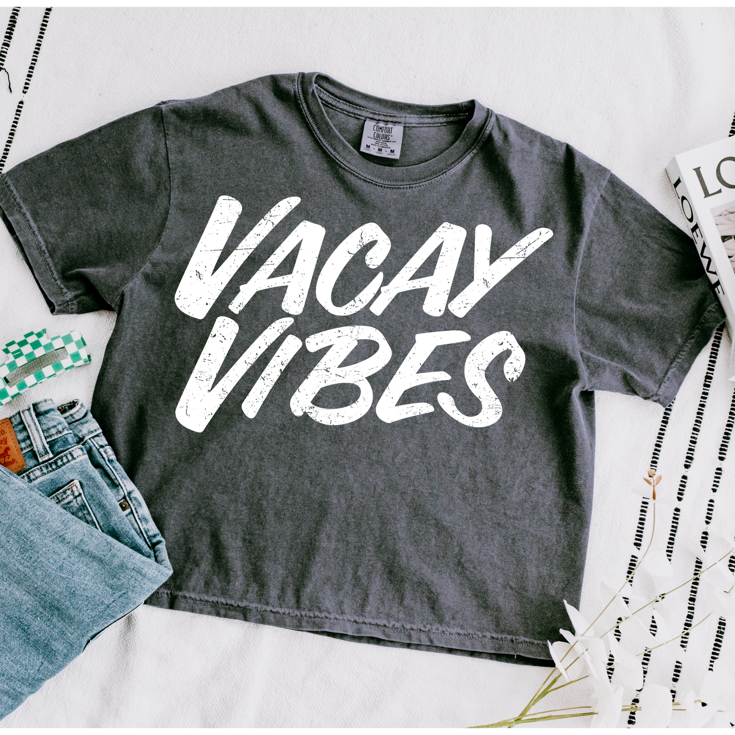 Vacay Vibes Summer DTF Transfer White Font