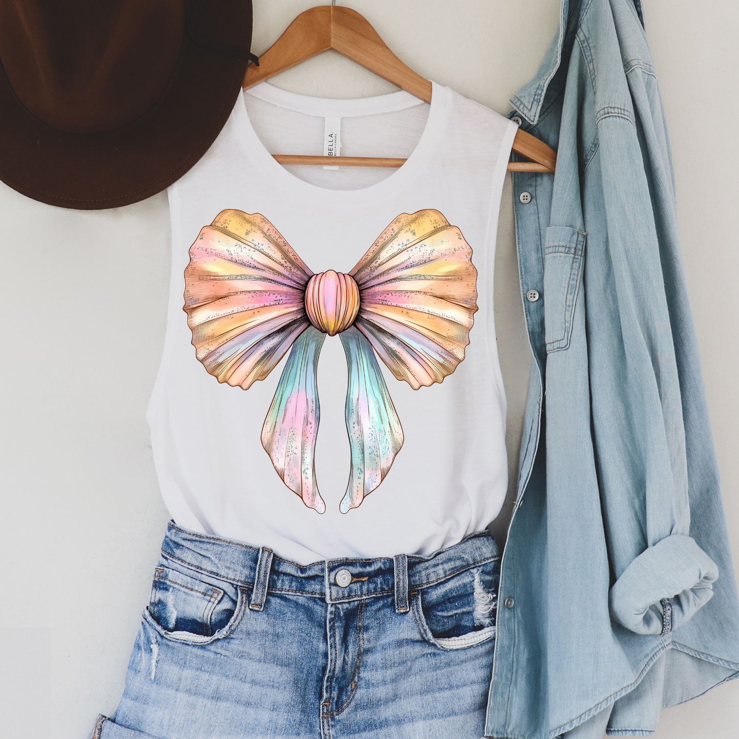 Seashell Coquette Bow Summer DTF Transfer