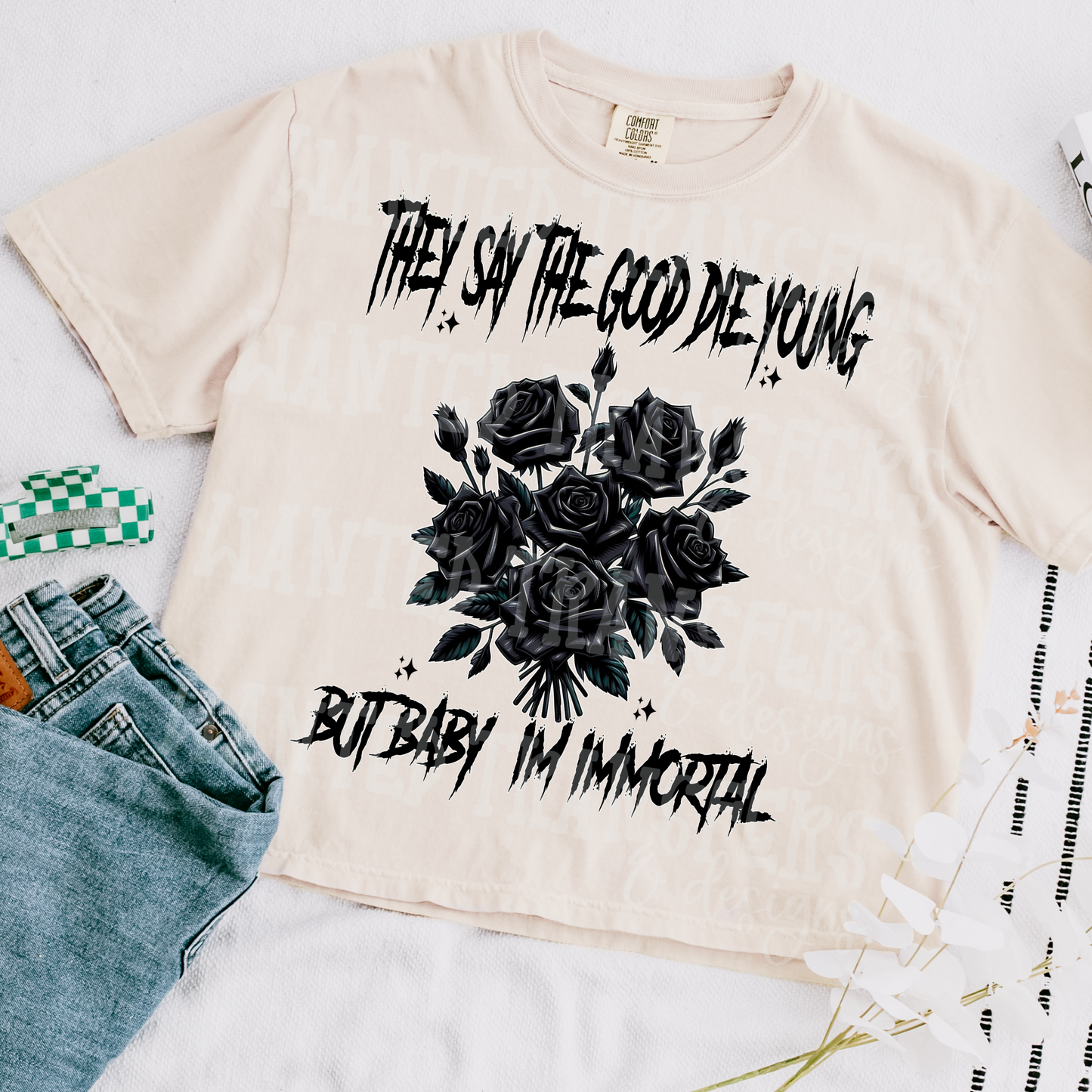 Snarky Baby I'm Immortal Exclusive Sublimation Transfer