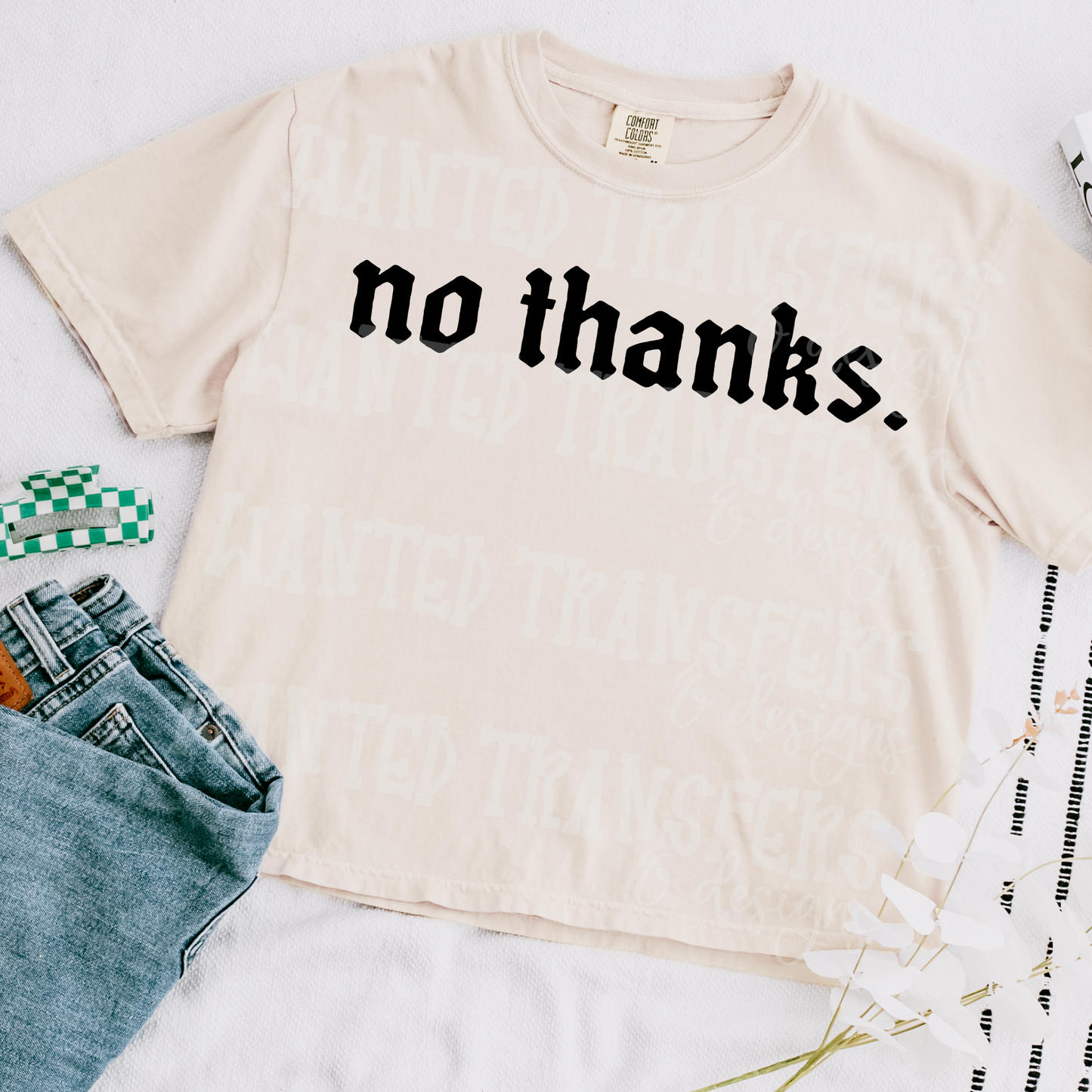 Snarky No Thanks Exclusive Sublimation Transfer