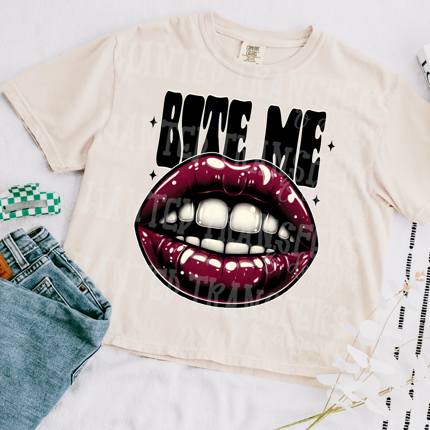 Snarky Bite Me Exclusive Sublimation Transfer