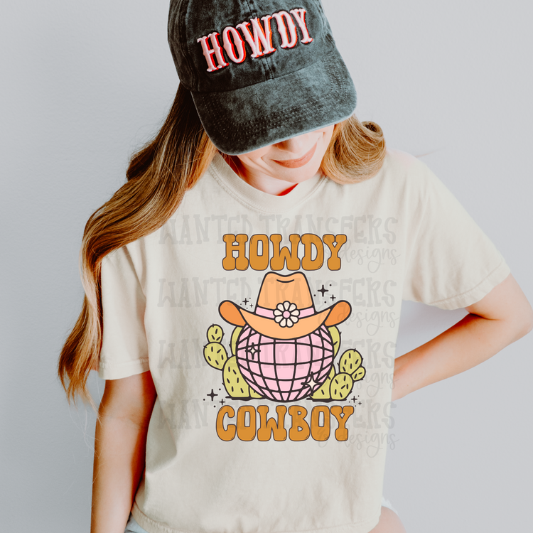 Howdy Cowboy Disco Ball Exclusive Sublimation Transfer