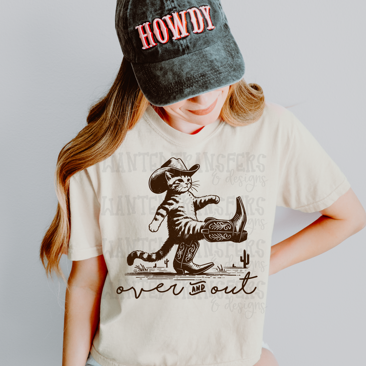 Over and Out Kitty Exclusive Sublimation Transfer