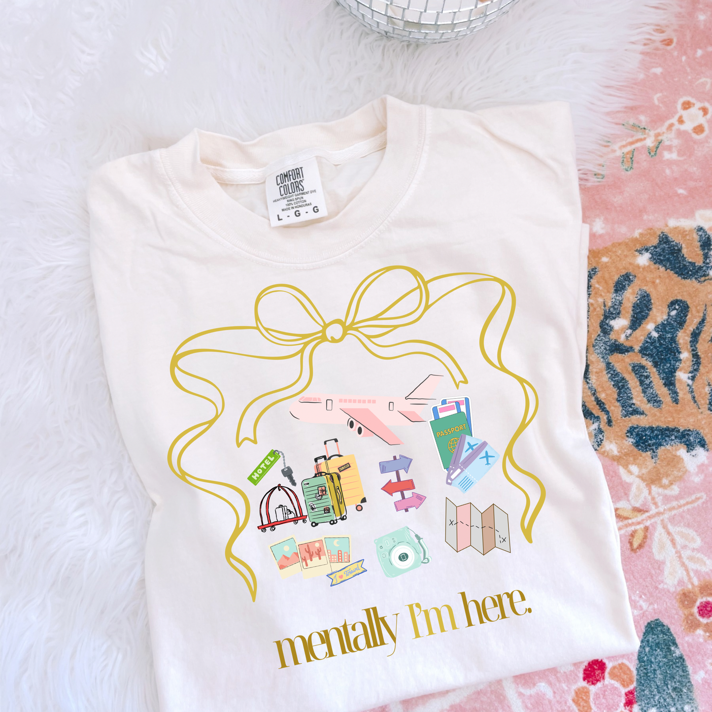 Mentally, I'm Here Travel DTF Transfer