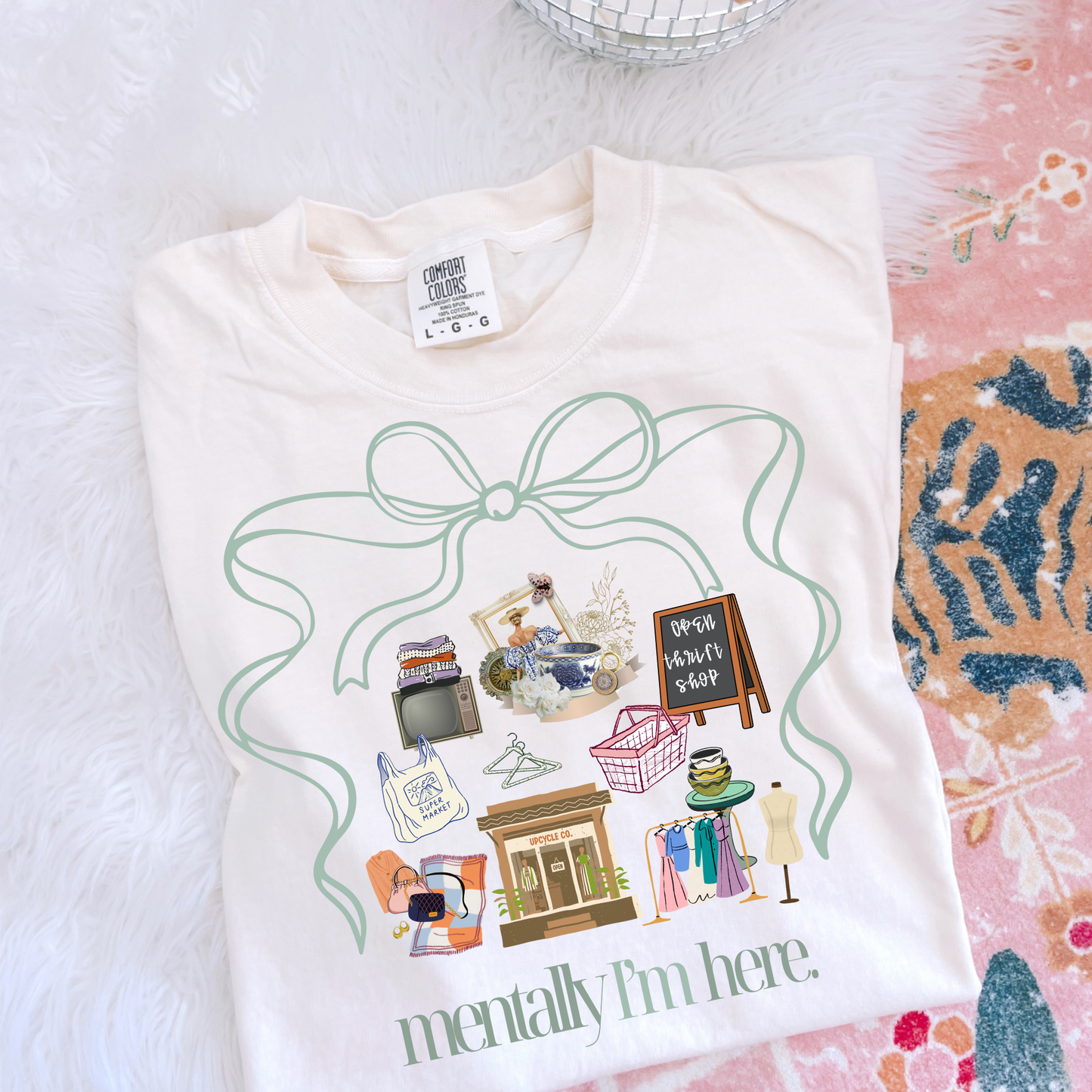 Mentally, I'm Here Shopping DTF Transfer