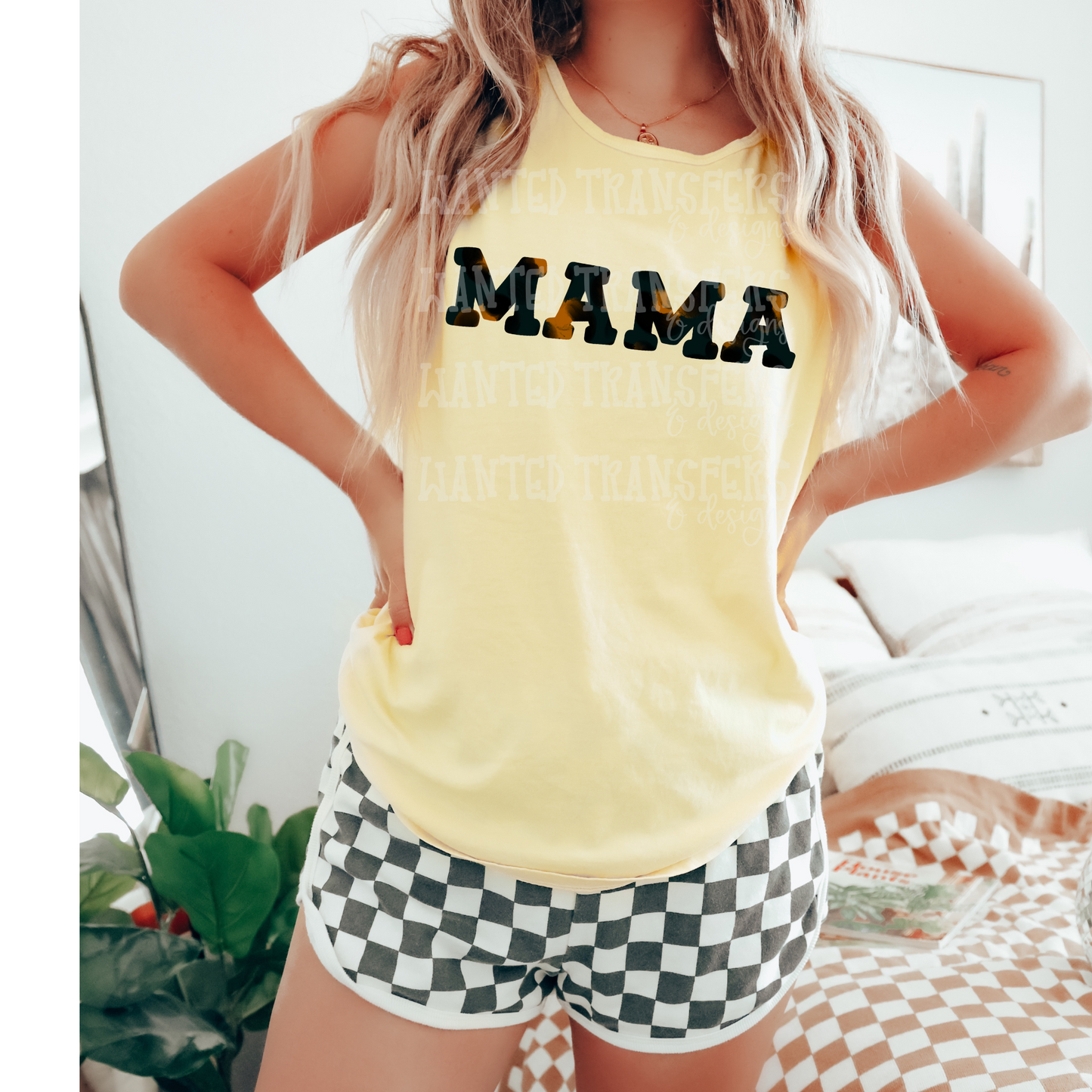 Black and Orange Marbled Mama Exclusive Sublimation Transfer