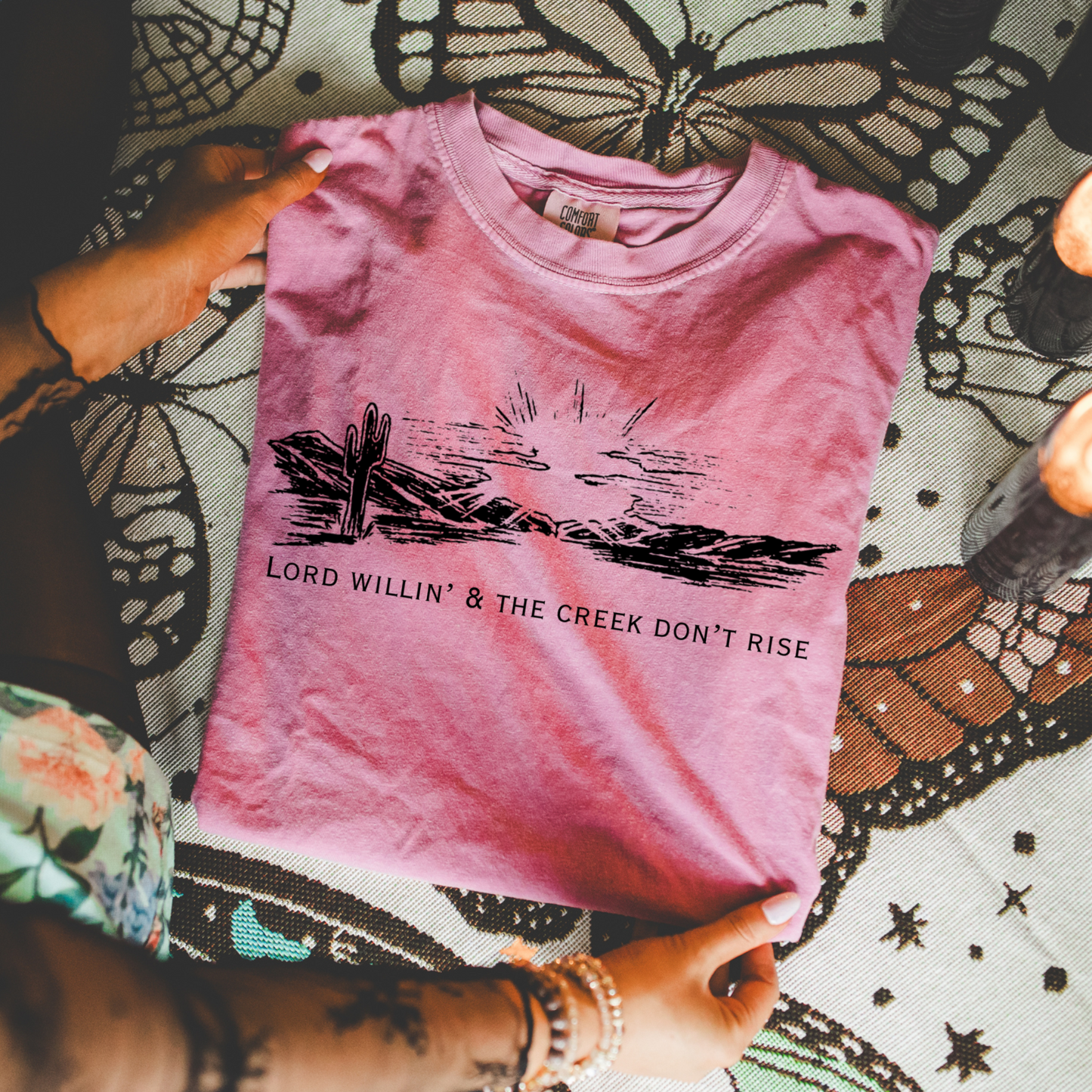 Lord Willin' & The Creek Don't Rise Western DTF Transfer