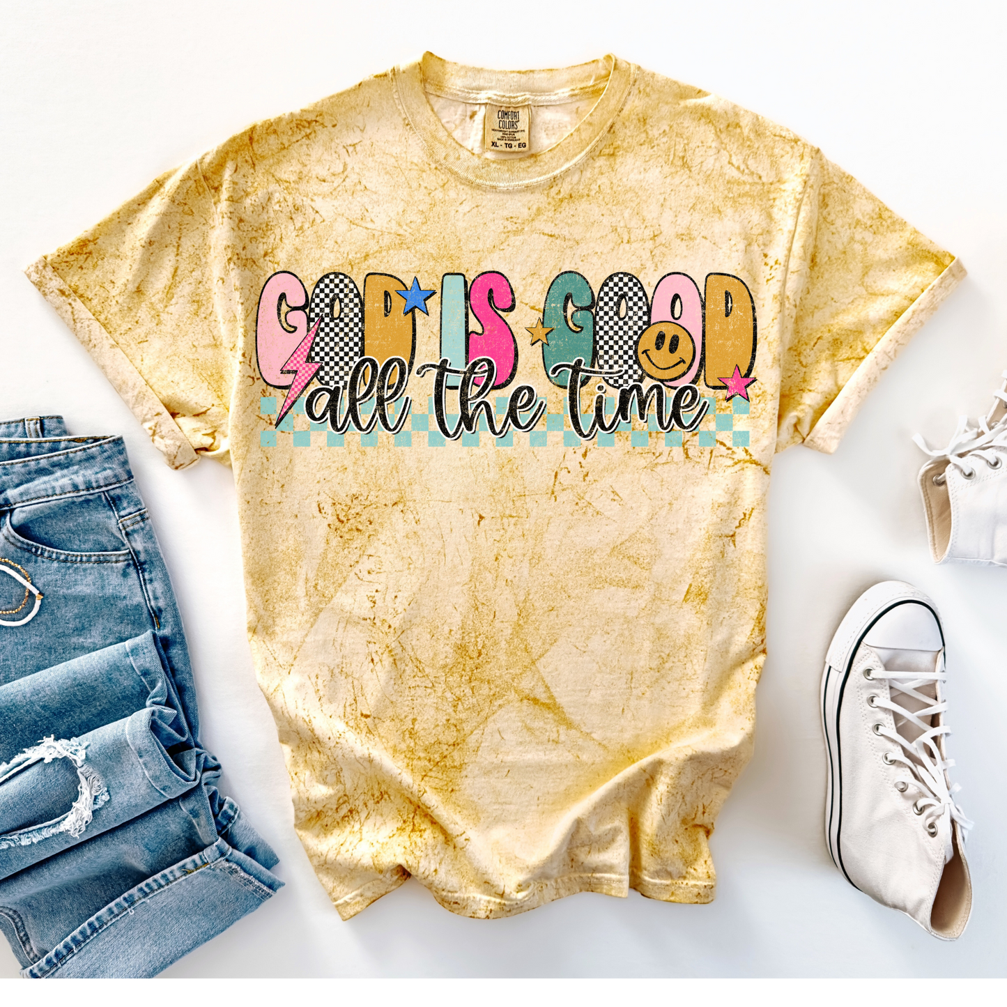 God is Good All the Time Clear Film Screen Print Transfer