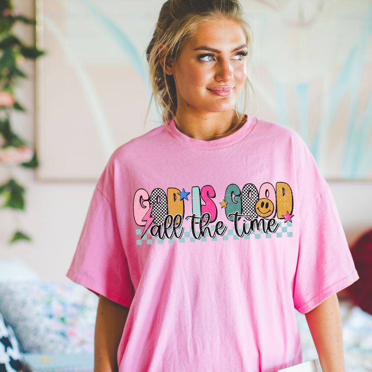 God is Good All the Time Clear Film Screen Print Transfer