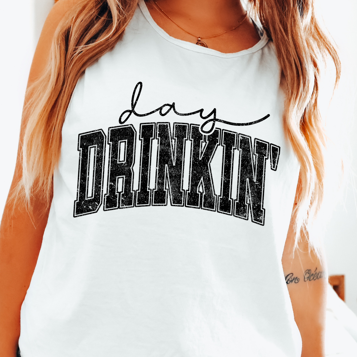 Day Drinkin' Black Font Summer DTF Transfer