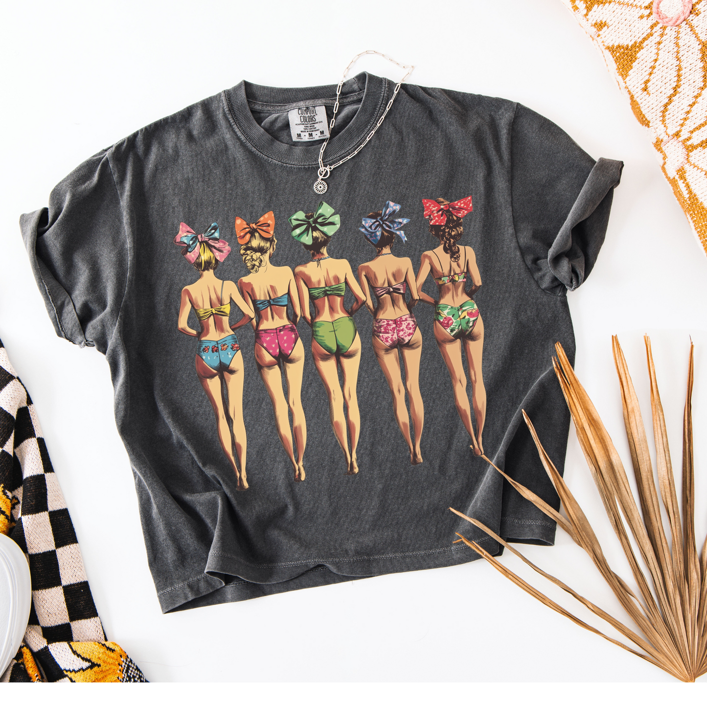 Vintage Bikini Summer Clear Film Screen Print Transfer