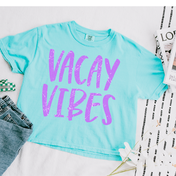 Neon Purple Vacay Vibes Summer PNG Digital Download