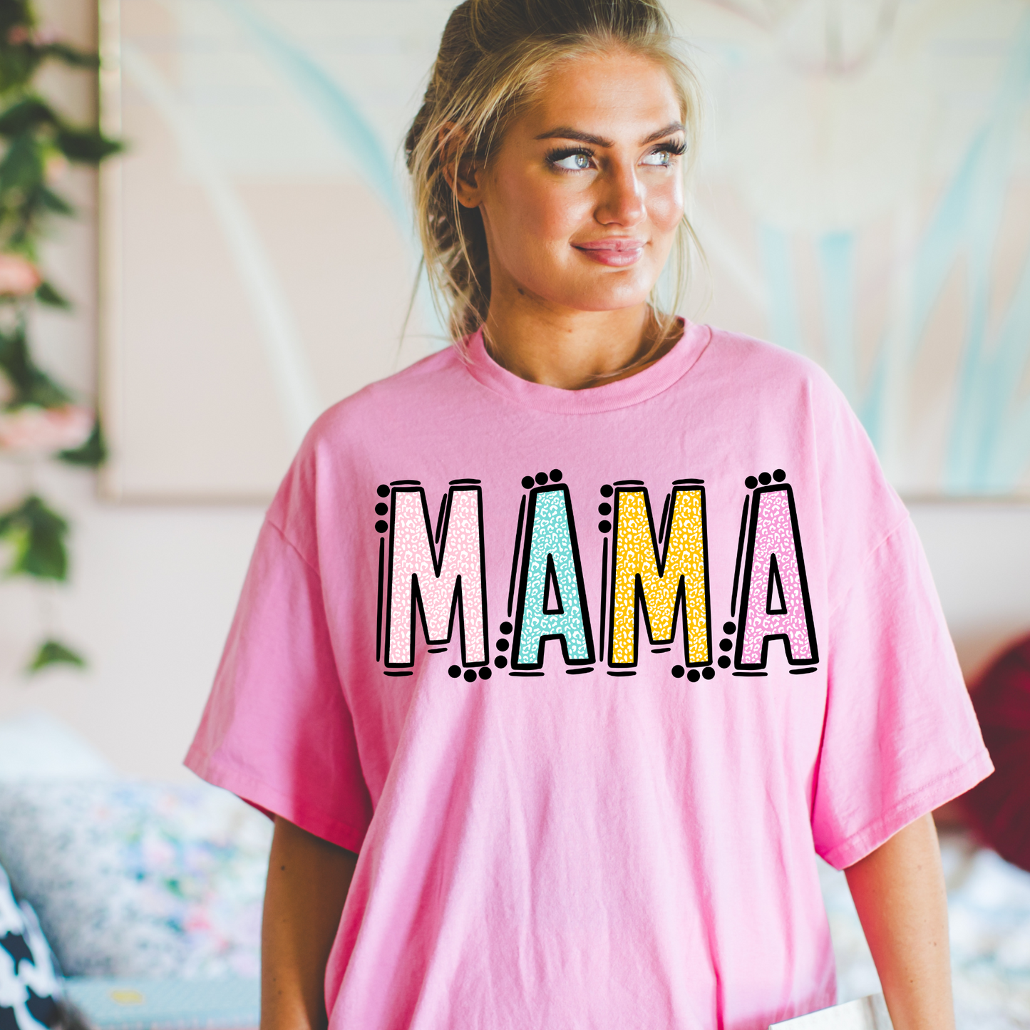 Pastel Leopard Mama PNG Digital Download