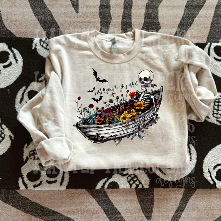 Just Trying to Stay Afloat Exclusive Sublimation Transfer