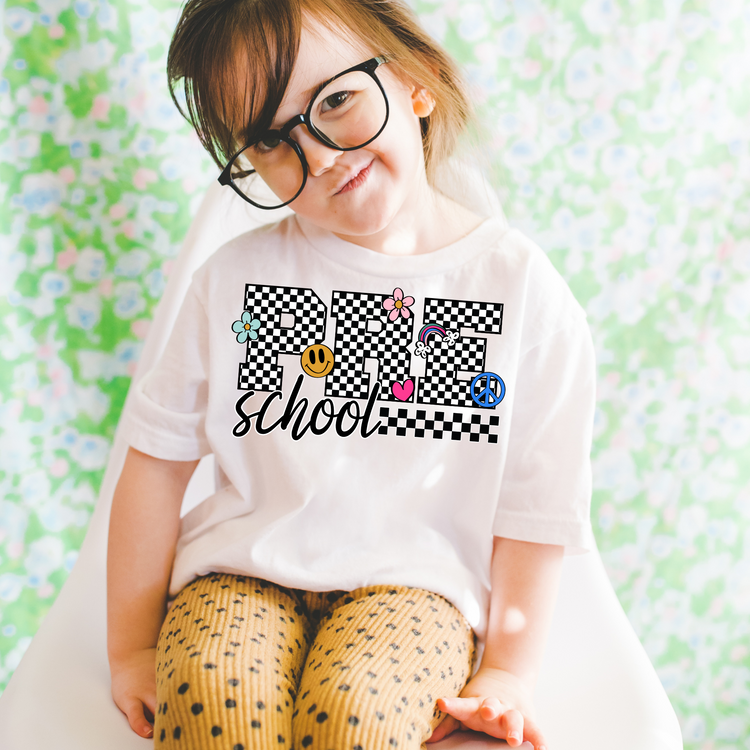Retro Checkered Preschool Back to School DTF Transfer
