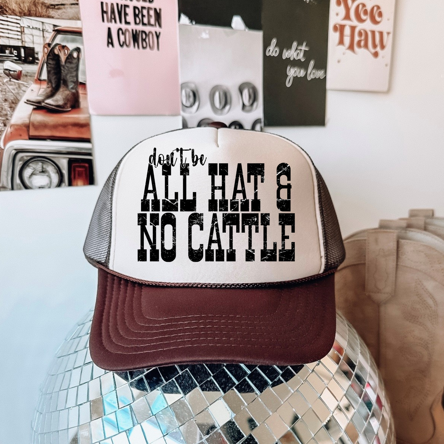 Don't Be All Hat & No Cattle Western DTF Transfer