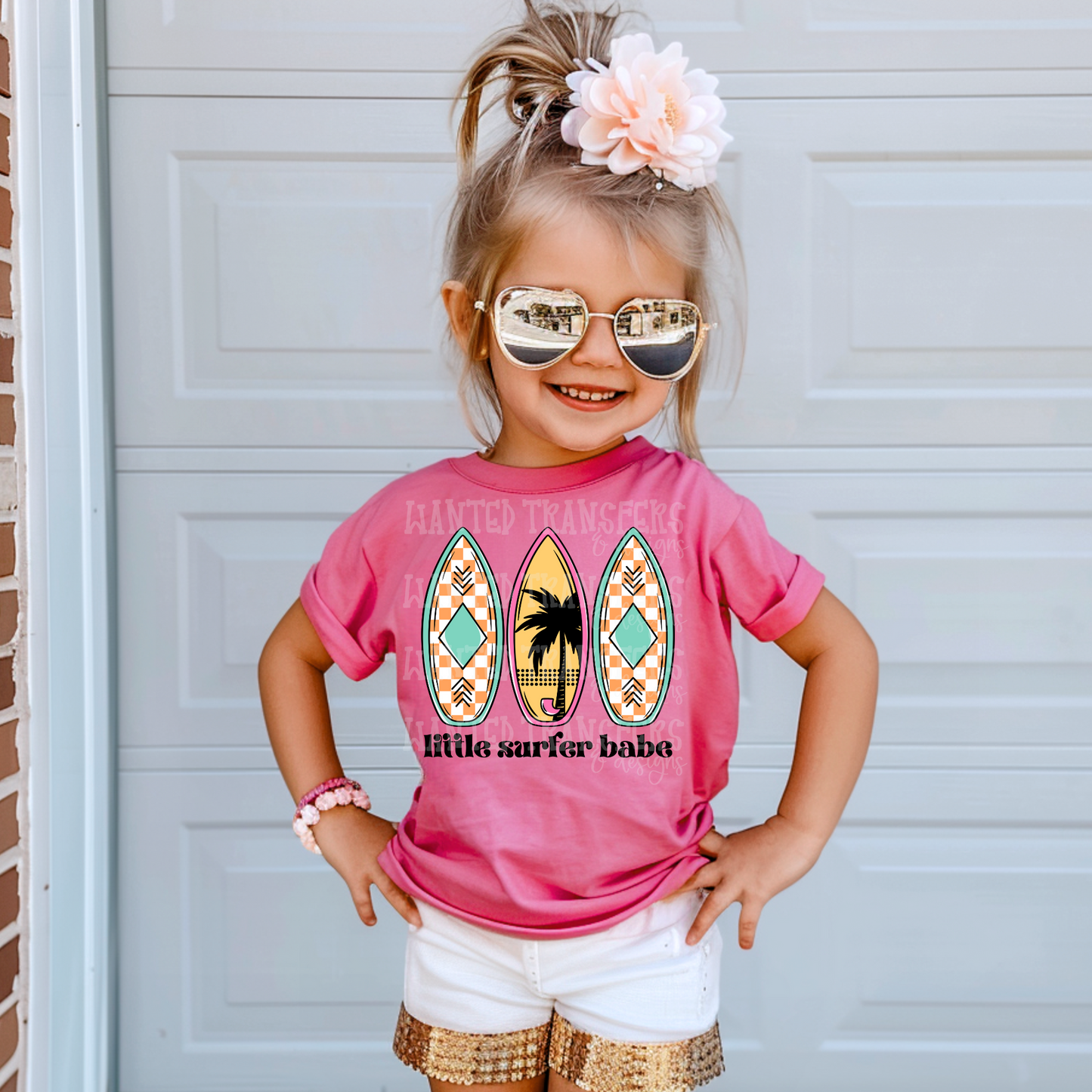 Little Surfer Babe Black Exclusive Sublimation Transfer