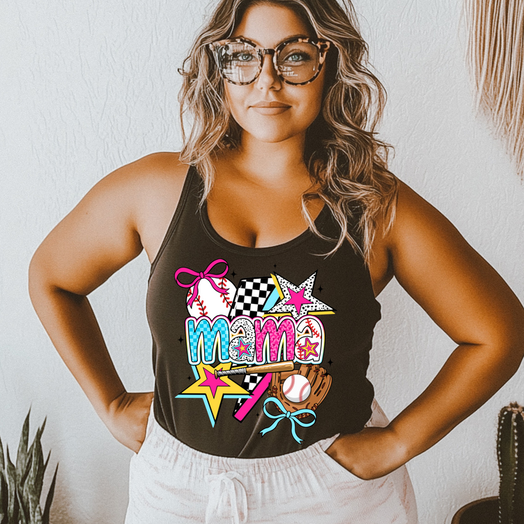 Baseball Mama Doodles DTF Transfer