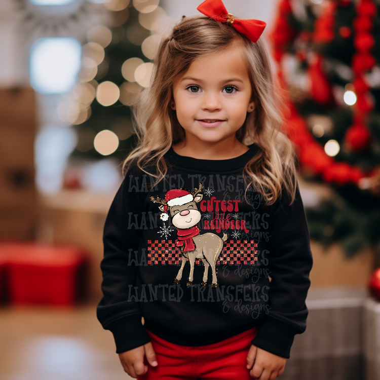 Cutest Little Reindeer Exclusive Sublimation Transfer