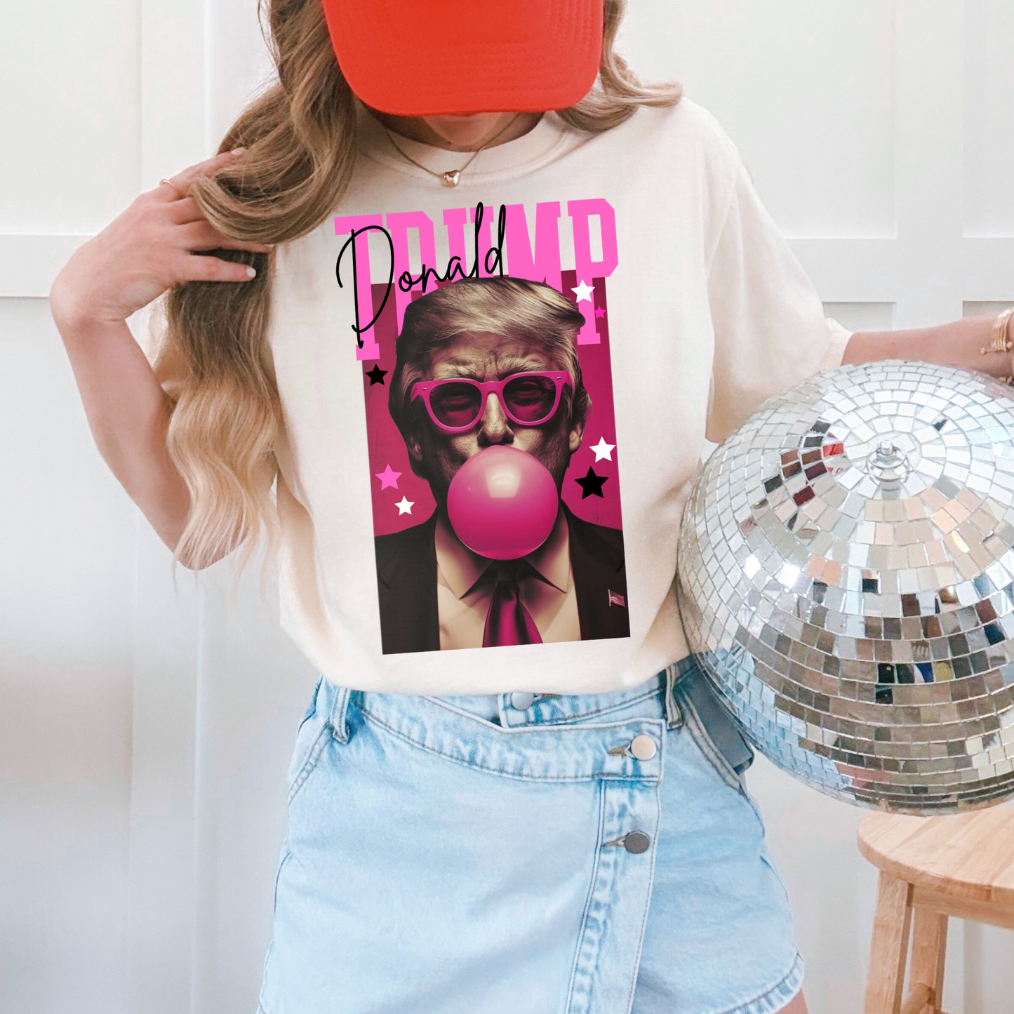 Donald Trump Bubblegum DTF Transfer