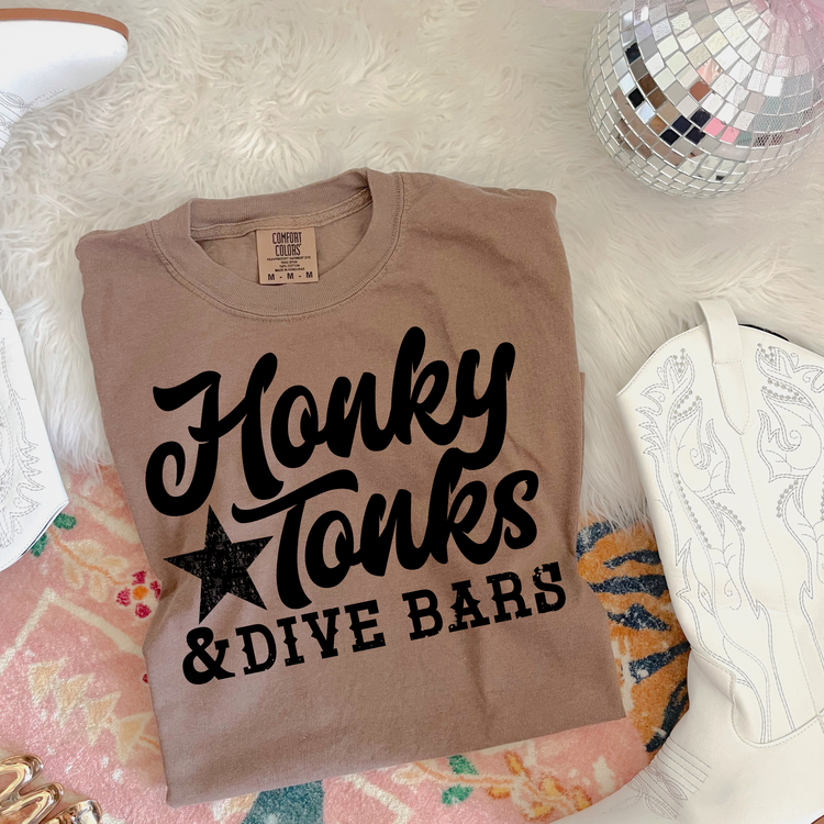 Honky Tonks & Drive Bars Western Screen Print Transfer