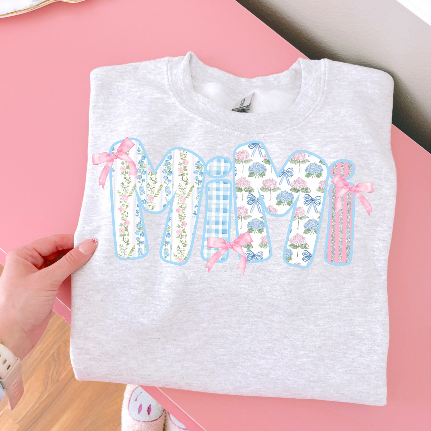 Mimi Blue Floral DTF Transfer