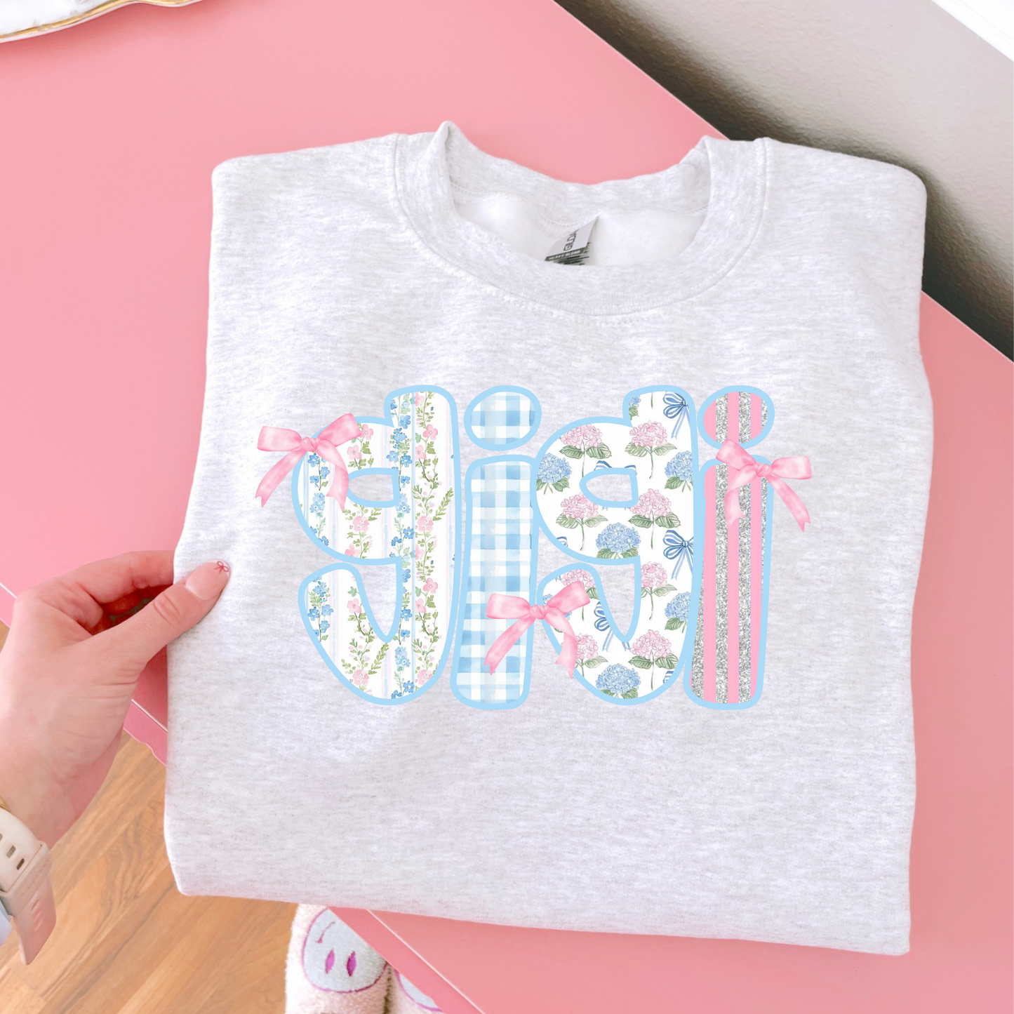 Gigi Blue Floral DTF Transfer