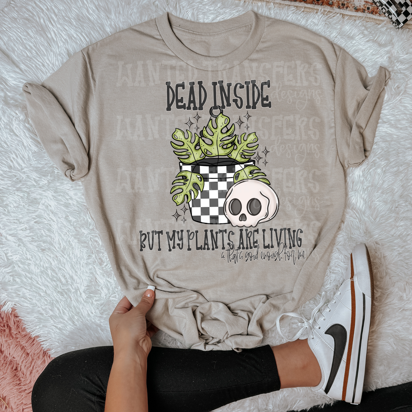 Dead Inside but Plants Are Living Exclusive Sublimation Transfer